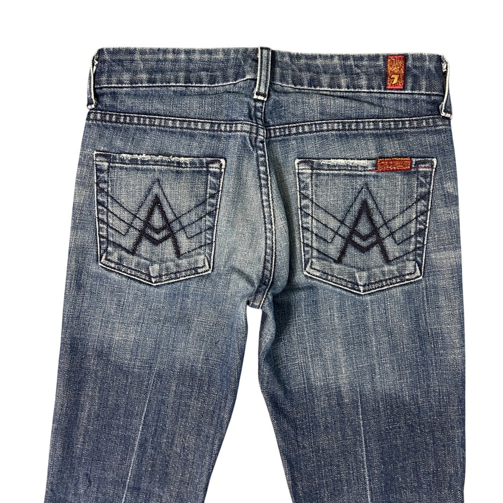 7 For All Mankind Bootcut Jeans Womens 24 A Pocket Low Rise Y2K USA Made 26x26